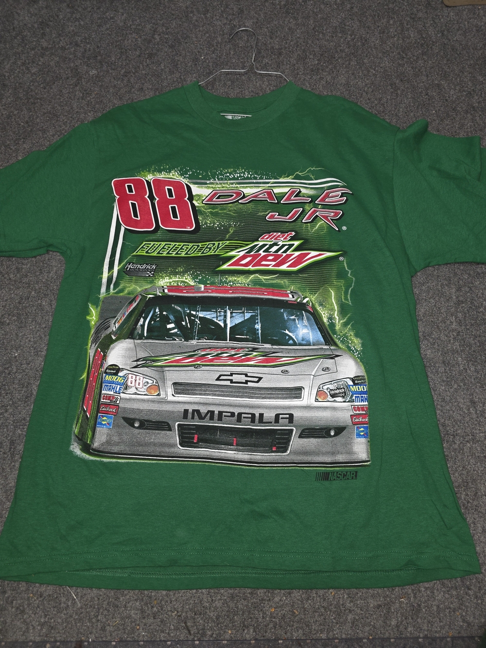 NASCAR Dale Jr. #88 Diet Mountain Dew Green Racing T‑Shirt